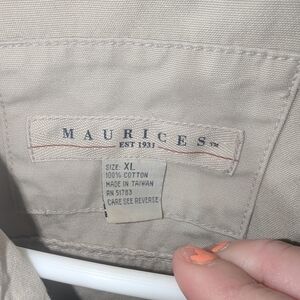 Maurices Beige Cotton Shirt
